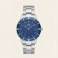 Silver Blue Dial Minimalist Men’s Watch
