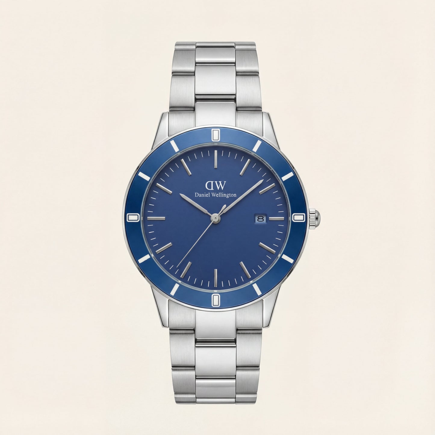 Silver Blue Dial Minimalist Men’s Watch