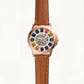 Rose Gold Skeleton Dial Brown Leather Strap Men’s Watch