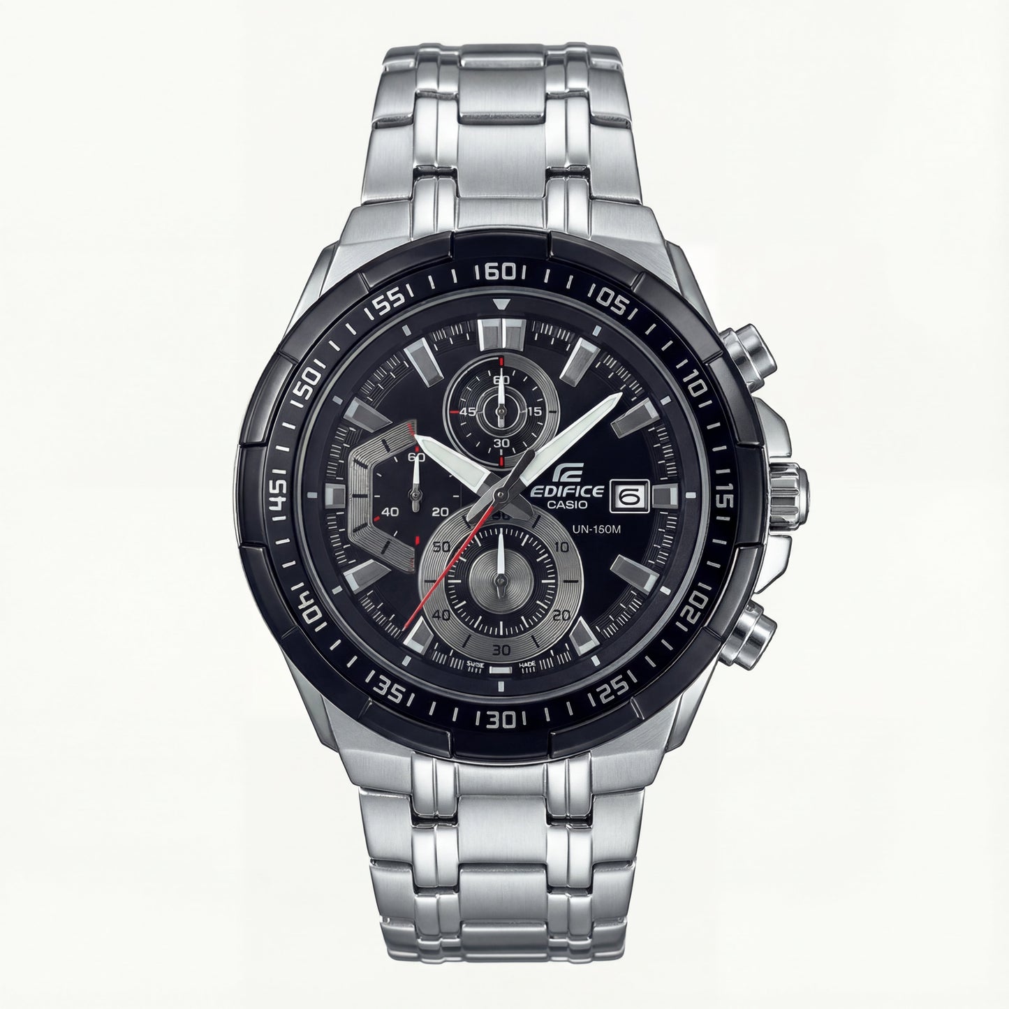 Steel Chronograph Black Dial Sport Men’s Watch