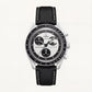 Black & Silver Moon Chronograph Men’s Watch with Tachymeter Bezel
