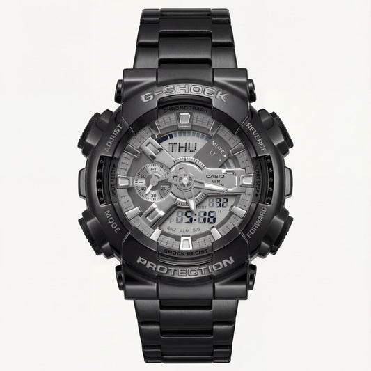 All-Black Digital-Analog Shock Resistant Men’s Sports Watch