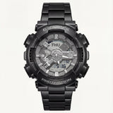 All-Black Digital-Analog Shock Resistant Men’s Sports Watch