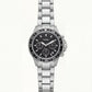 Silver Steel Black Chronograph Dial Men’s Watch
