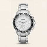 Silver Steel White Chronograph Dial Men’s Watch