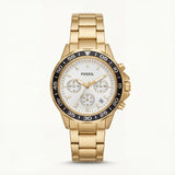 Luxury Gold Steel White Chronograph Dial Men’s Watch