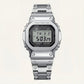 Silver Steel Square Digital Tough Men’s Watch
