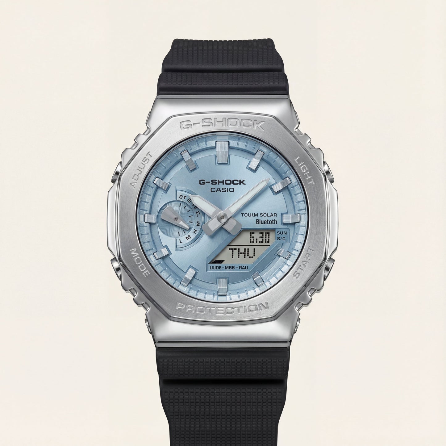 Ice Blue Dial Solar Bluetooth Sports Men’s Watch