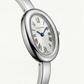 Oval Silver Roman Dial Bangle Watch – Timeless Parisian Elegance Edition