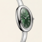 Emerald Oval Roman Dial Bangle Watch – Heritage Silver Luxe Edition