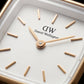 Gold Square Case White Dial Mesh Strap Watch