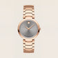 Rose Gold Minimalist Dot Dial Luxury Bracelet Watch – Women
