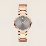 Rose Gold Minimalist Dot Dial Luxury Bracelet Watch – Women